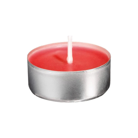 30x Scented candles/tea lights red fruits 3,5 burning hours