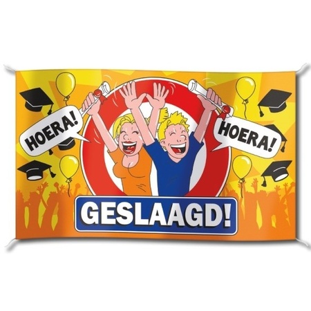 Graduation deco party set - Hoera - Large flag and balloons