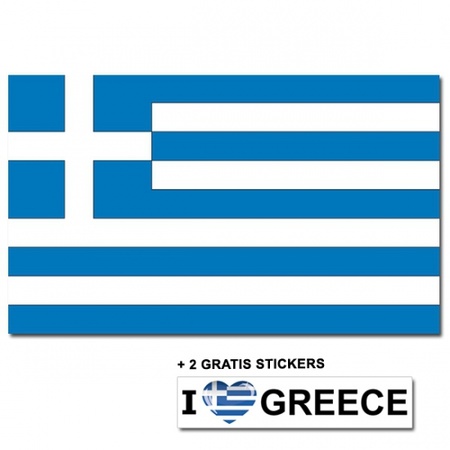 Vlag Griekenland + 2 gratis stickers