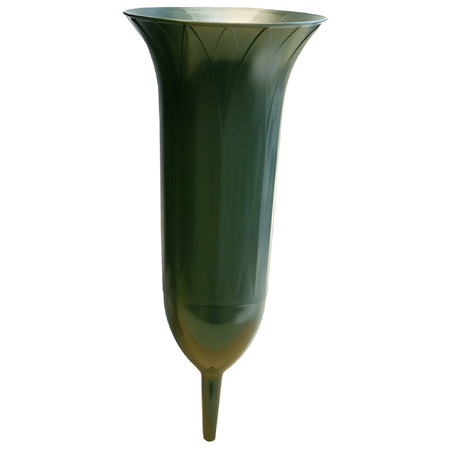 Tomb vase - plastic - green - 26cm