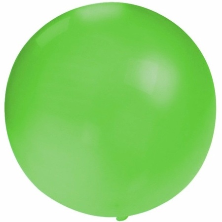 Bellatio decorations 10x large size balloons green/yellow dia 60 cm