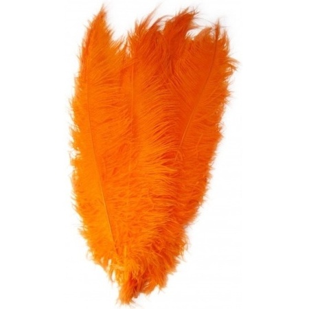 Large orange ostrisch feathers 50 cm