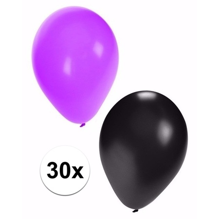Halloween balloons 30 pieces black/purple