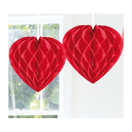 Rood decoratie hart 30 cm