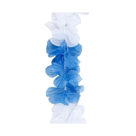Toppers - Hawaii garland white/blue 