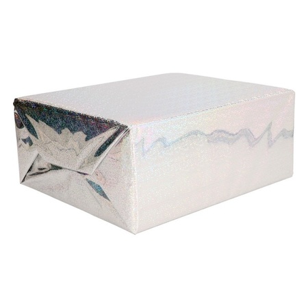 Holographic silver metallic  wrapping paper