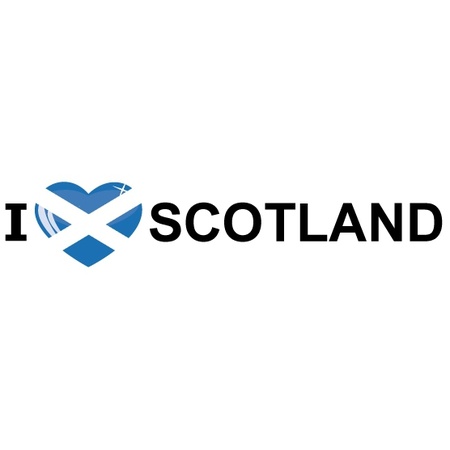 Bumper sticker I Love Scotland