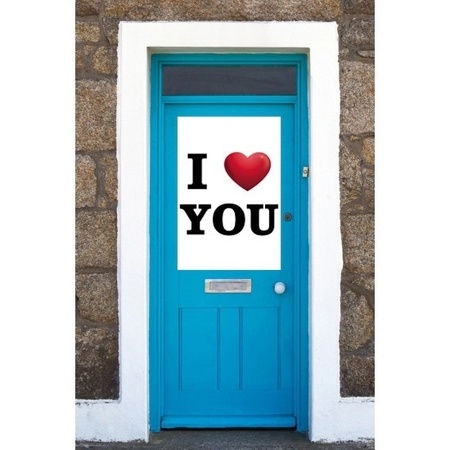 I Love You versiering deur poster A1