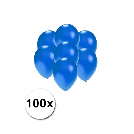Small blue metallic balloons 100 pieces