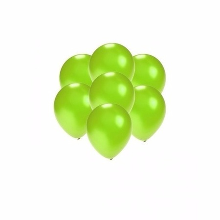 Small green metallic balloons 100 pieces