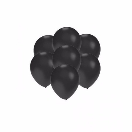 Kleine ballonnen zwart metallic 200 stuks