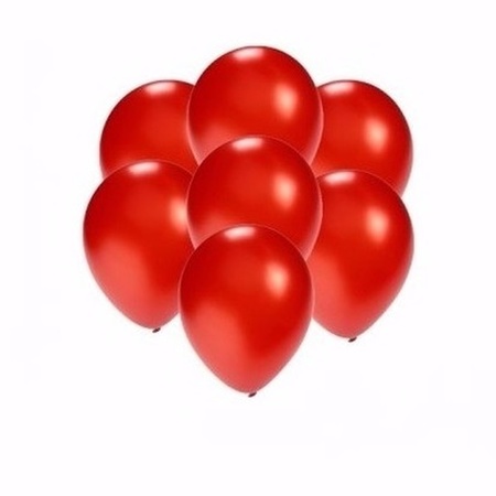 Mini metallic rode ballonnetjes 25 stuks