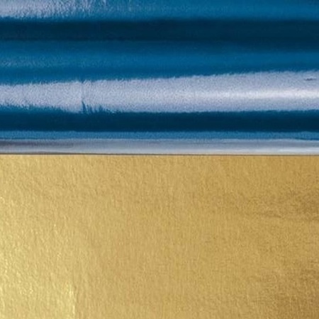 Aluminium knutsel folie blauw/goud 50 x 80 cm
