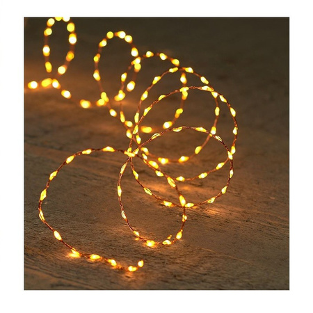 Chain copper lights LED with timer classic warm white 330 lights 5 meter