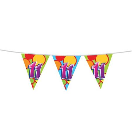 Birthday decorations package 11 years balloons and bunting flags