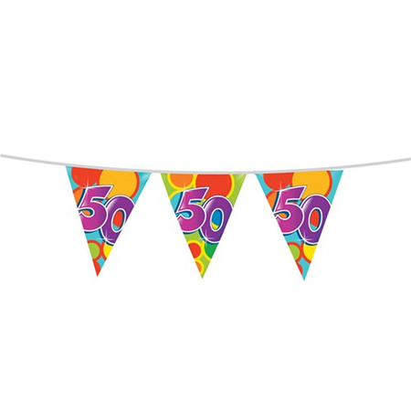 Leeftijd verjaardag thema 50 jaar pakket ballonnen/vlaggetjes