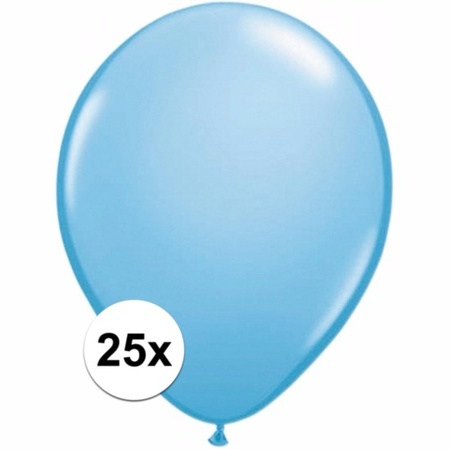 50x Helium ballonnen blauw/licht blauw 27 cm jongetje geboorte + helium tank/cilinder