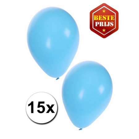 Zilveren en lichtblauwe feestballonnen 30x