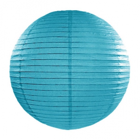 Complete lampionset turquoise blauw 35 cm