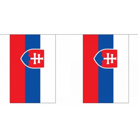 Rechthoekige Slowakije vlaggenlijn