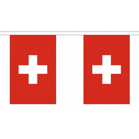 Rechthoekige vlaggenlijn Zwitserland
