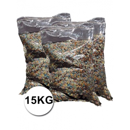 Mega verpakking gekleurde confetti ca. 15 kilo