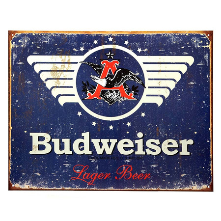 Budweiser reclamebord 41 x 32 cm