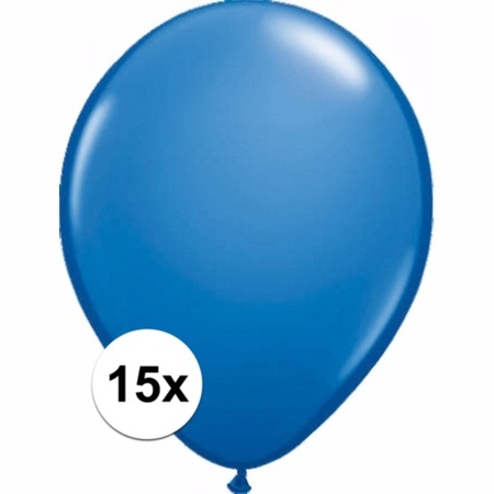 Metallic blauwe ballonnetjes 15 stuks