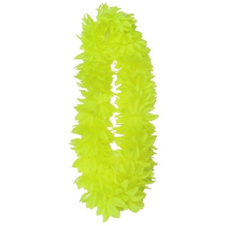 Toppers - Neon gele hawaii krans slinger