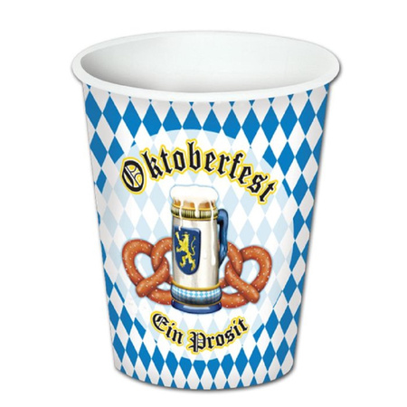 Oktoberfest drink cups - carton - 8x pieces - 200 ml