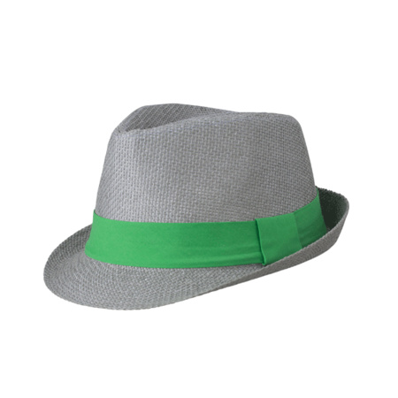 Oktoberfest/ tiroler trilby hoedje grijs met groene hoedenband