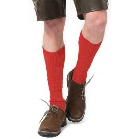 Oktoberfest Tiroler dress up stockings red for adults