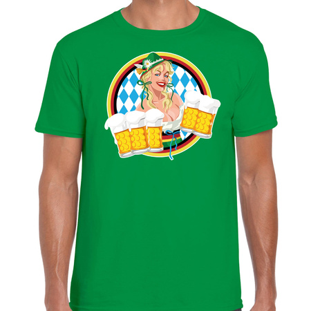 Oktoberfest dress-up t-shirt for men - German beerfest costume/clothes - green