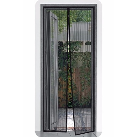 Door screen curtain black 210 x 50 cm