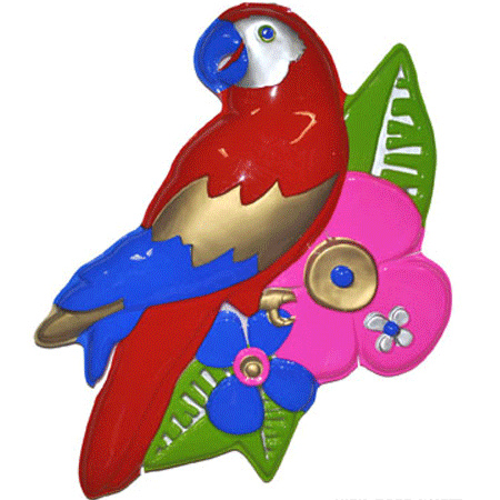 Papegaai wand versiering 60 cm