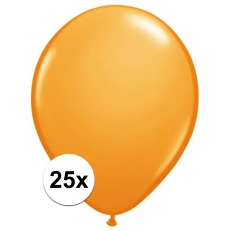 Ballonnen qualatex oranje 25 stuks