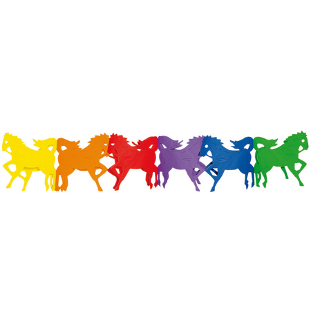 Rainbow horses garland 3 meters