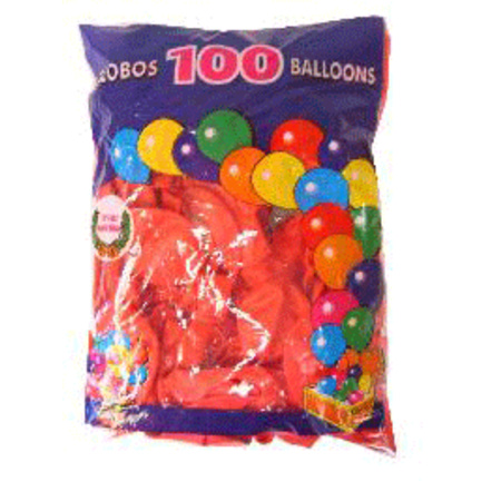 Carnavals ballonnen rood 100 stuks