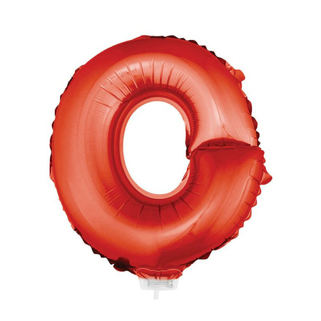 Rode opblaas letter ballon O folie balloon 41 cm