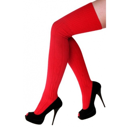 Overknee ladies tights red 