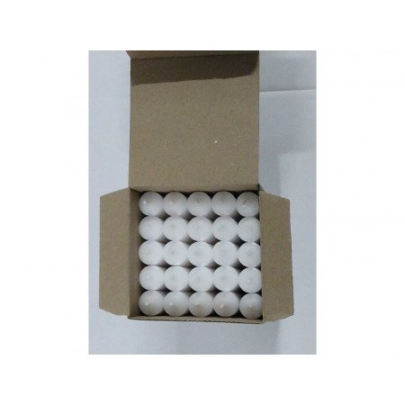 Set van 25x witte kaarsen/dinerkaarsen 18 cm 7-8 branduren