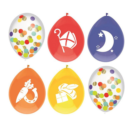 Sinterklaas decorations set- 3x bunting flags and 30x theme balloons