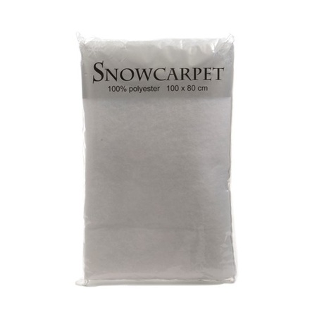 Sneeuwdeken - sneeuwtapijt - wit - 100 x 80 cm - sneeuwversiering