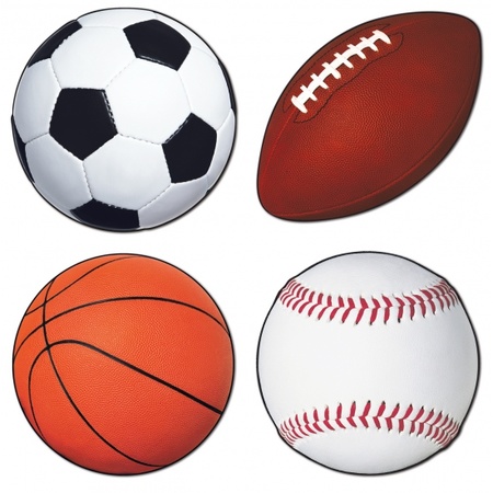 Set van vier sport decoraties