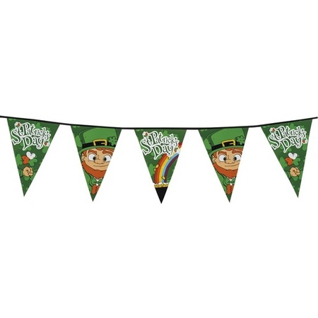 St Patricks Day versierpakket met 1x vlaggenlijn en 12x ballonnen