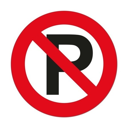 Sticker no parking sign 14 cm