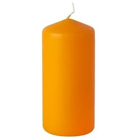 Pillar candle orange 15 cm