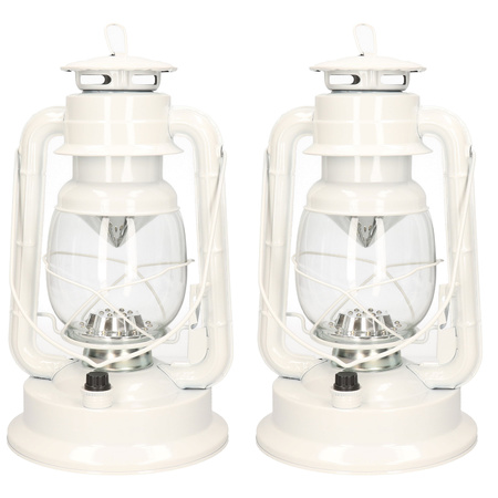 White Led light lantern 34 cm