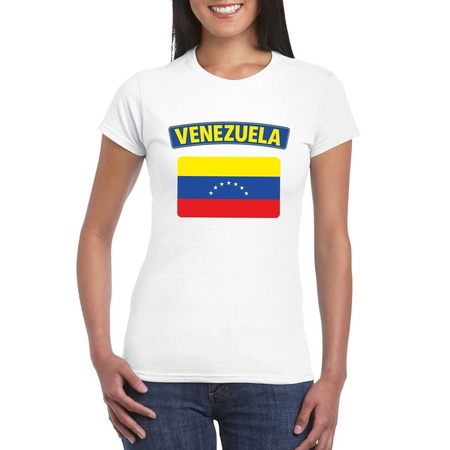 Venezolaanse vlag shirt wit dames