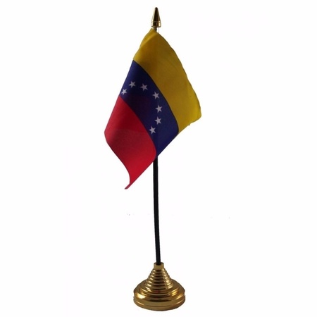 Venezuela table flag 10 x 15 cm with base